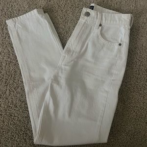 Gap white mom jeans